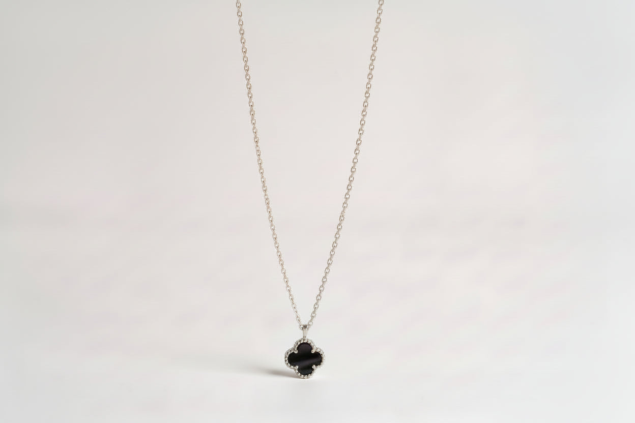 925 Sterling Silver Clover Necklace