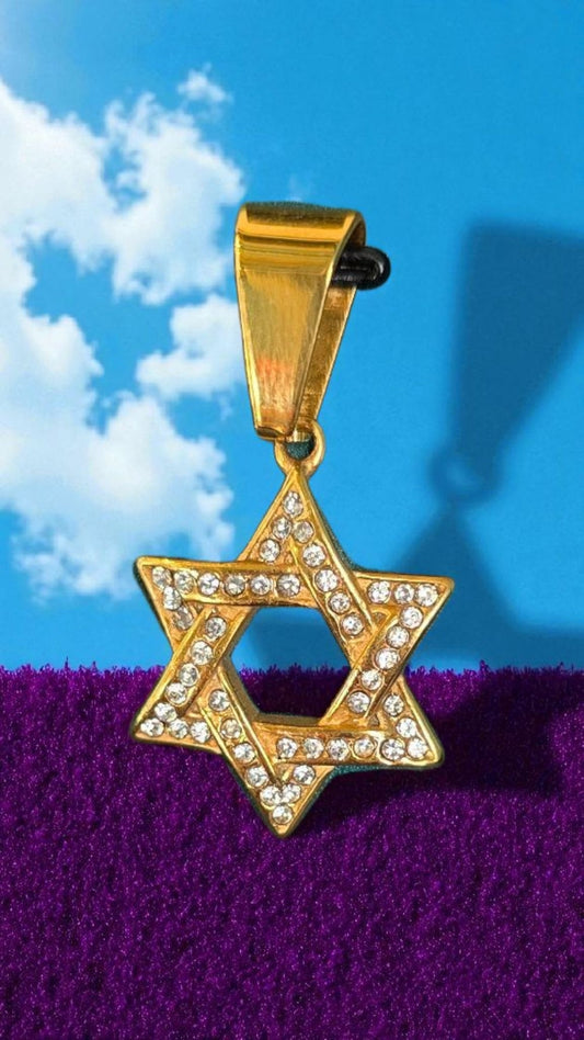 David Star Golden Pendant