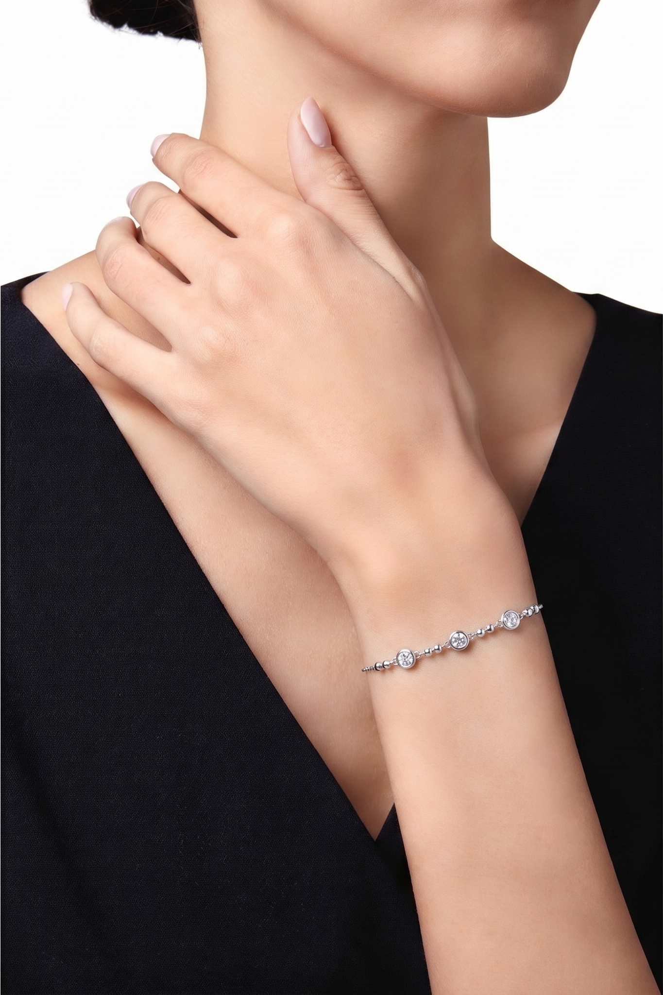 925 Sterling Silver stone Bracelet