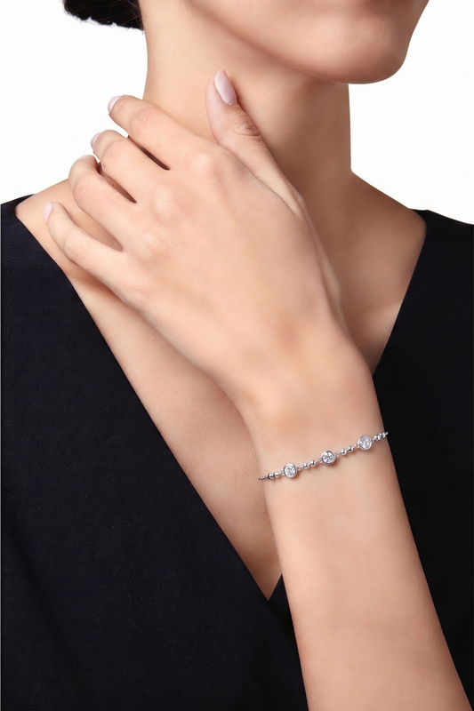 925 Sterling Silver stone Bracelet